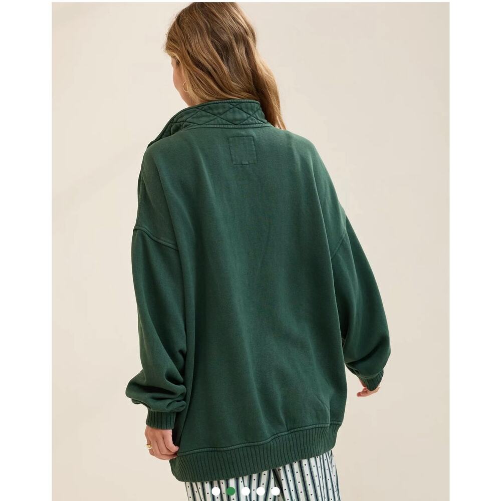 Aerie Oh Snap! Sweatshirt Oversized Lounge Rugged Green Plus XXL - Picture 6 of 12